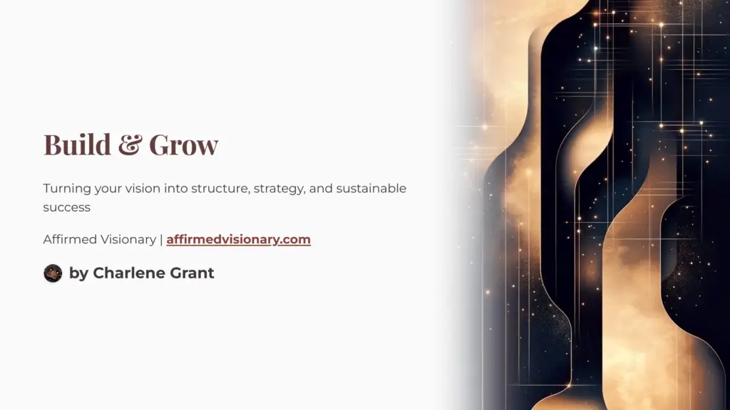 Turning your vision into structure, strategy and sustainable success