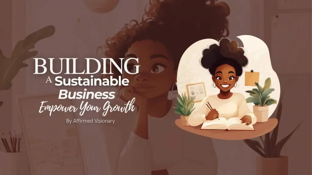Building a sustainable business feature image for the blog post